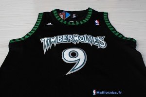 Maillot NBA Pas Cher Minnesota Timberwolves Ricky Rubio 9 Retro Noir