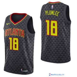 Maillot NBA Pas Cher Atlanta Hawks Miles Plumlee 18 Noir Icon 2017/18