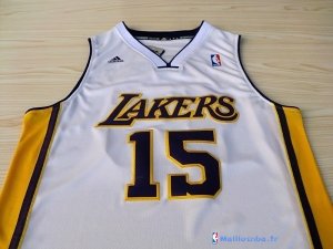 Maillot NBA Pas Cher Los Angeles Lakers Metta World 15 Peace Blanc