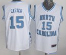 Maillot NCAA Pas Cher North Carolina Vince Carter 15 Blanc