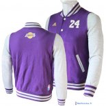 Survetement En Laine NBA Los Angeles Lakers Kobe Bryant 24 Pourpre