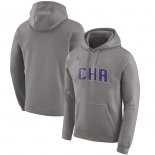 Charlotte Hornets Jordan Brand Heather Gray 2019/20 City Edition Club Pullover Hoodie