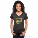 T-Shirt NBA Pas Cher Femme Sacramento Kings Noir Or