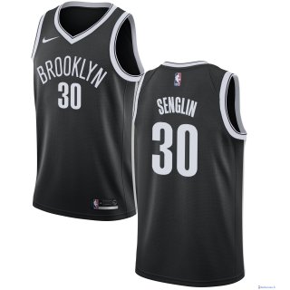 Maillot NBA Pas Cher Brooklyn Nets Jeremy Senglin 30 Noir Icon 2017/18