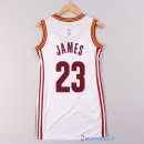 Maillot NBA Pas Cher Cleveland Cavaliers Femme LeBron James 23 Blanc