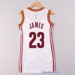 Maillot NBA Pas Cher Cleveland Cavaliers Femme LeBron James 23 Blanc