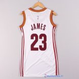 Maillot NBA Pas Cher Cleveland Cavaliers Femme LeBron James 23 Blanc