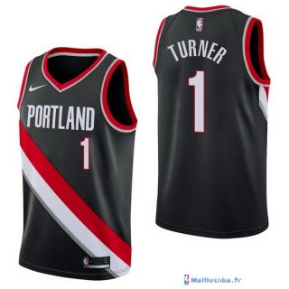 Maillot NBA Pas Cher Portland Trail Blazers Evan Turner 1 Noir Icon 2017/18