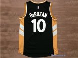 Maillot NBA Pas Cher Toronto Raptors Demar DeRozan 10 Noir Jaune