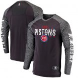 Detroit Pistons Fanatics Branded BlackHeathered Gray Noches Ene-Be-A Authentic Long Sleeve Shooting Shirt