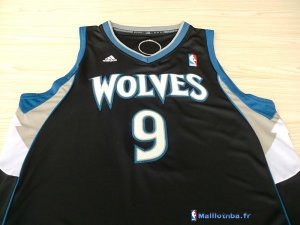 Maillot NBA Pas Cher Minnesota Timberwolves Ricky Rubio 9 Noir