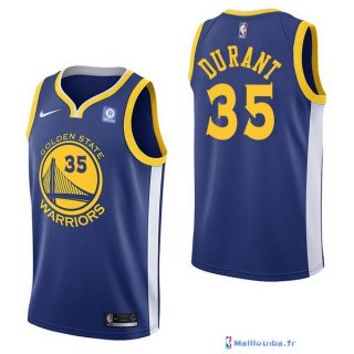 Maillot NBA Pas Cher Golden State Warriors Junior Kevin Durant 35 Bleu 2017/18