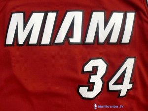 Maillot NBA Pas Cher Miami Heat Ray Allen 34 Rouge Noir