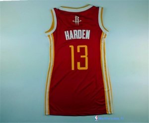 Maillot NBA Pas Cher Houston Rockets Femme James Harden 13 Retro Rouge