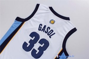 Maillot NBA Pas Cher Memphis Grizzlies Pau Gasol 33 Blanc