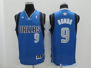 Maillot NBA Pas Cher Dallas Mavericks Rajon Rondo 9 Bleu