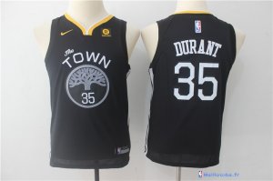 Maillot NBA Pas Cher Golden State Warriors Junior Kevin Durant 35 Noir 2017/18