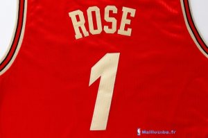 Maillot NBA Pas Cher Noël Chicago Bulls Rose 1 Rouge