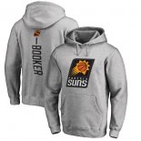 Phoenix Suns Devin Booker Fanatics Branded Gray Backer Name & Number Pullover Hoodie