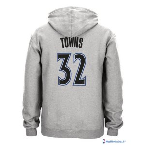 Sweat Capuche NBA Minnesota Timberwolves Karl Anthony 32 Towns Gris