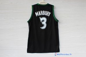 Maillot NBA Pas Cher Minnesota Timberwolves Stephon Marbury 3 Retro Noir