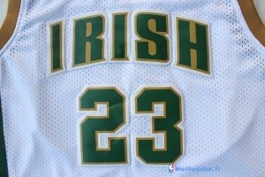 Maillot NCAA Pas Cher Irish LeBron James 23 Blanc