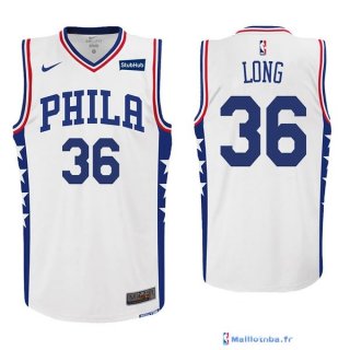 Maillot NBA Pas Cher Philadelphia Sixers Shawn Long 36 Blanc 2017/18