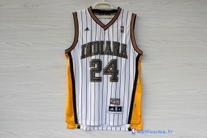 Maillot NBA Pas Cher Indiana Pacers Paul George 24 Blanc Bande