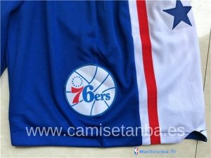 Pantalon NBA Pas Cher Philadelphia Sixers Bleu Blanc