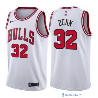 Maillot NBA Pas Cher Chicago Bulls Kris Dunn 32 Blanc Association 2017/18