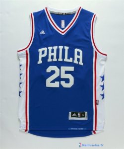 Maillot NBA Pas Cher Philadelphia Sixers 2016 Ben Simmons 25 Bleu