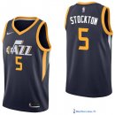 Maillot NBA Pas Cher Utah Jazz David Stockton 5 Marine Icon 2017/18