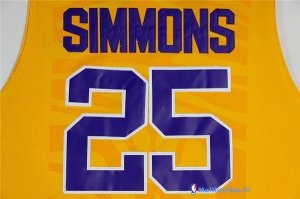 Maillot NCAA Pas Cher LSU Bobby Simmons 25 Jaune