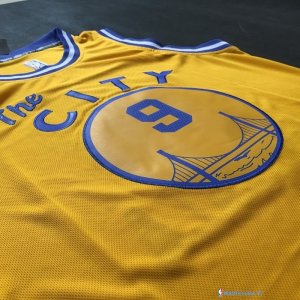 Maillot NBA Pas Cher Golden State Warriors Andre Iguodala 9 Retro Jaune