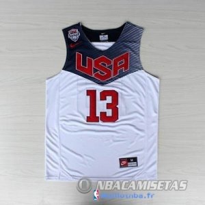 Maillot NBA Pas Cher USA 2014 Harden 13 Blanc