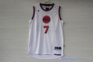 Maillot NBA Pas Cher Noël New York Knicks Carmelo 7 Blanc