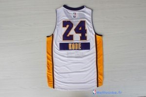 Maillot NBA Pas Cher Noël Los Angeles Lakers Kobe 24 Blanc