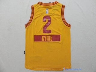 Maillot NBA Pas Cher Cleveland Cavaliers Junior Kyrie Irving 2 Jaune