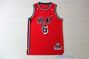 Maillot NBA Pas Cher Miami Heat LeBron James 6 Retro Rouge