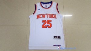 Maillot NBA Pas Cher New York Knicks Derrick Rose 25 Blanc