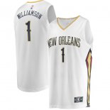 New Orleans Pelicans Zion Williamson Fanatics Branded White 2019 NBA Draft First Round Pick Fast Break Replica Jersey - Association Edition