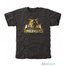 T-Shirt NBA Pas Cher Minnesota Timberwolves Noir Or