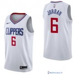 Maillot NBA Pas Cher Los Angeles Clippers DeAndre Jordan 6 Blanc Association 2017/18