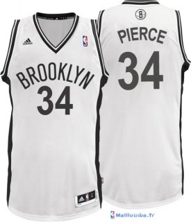 Maillot NBA Pas Cher Brooklyn Nets Paul Pierce 34 Blanc