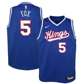 Sacramento Kings De'Aaron Fox Nike Blue Hardwood Classics Swingman Jersey