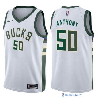 Maillot NBA Pas Cher Milwaukee Bucks Joel Anthony 50 Blanc Association 2017/18