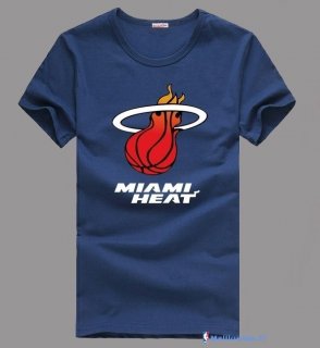 T-Shirt NBA Pas Cher Miami Heat Tinta Bleu 1