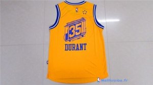 Maillot NBA Pas Cher Golden State Warriors Kevin Durant 35 City Jaune