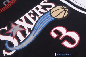 Maillot NBA Pas Cher Philadelphia Sixers Femme Allen Iverson 3 Noir