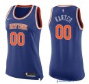 Maillot NBA Pas Cher New York Knicks Femme Enes Kanter 0 Bleu Icon 2017/18